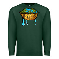 Sports Green summer vibes pineapple lips Premium Sweatshirt - Jasminsmagicworld