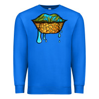 True Royal summer vibes pineapple lips Premium Sweatshirt - Jasminsmagicworld