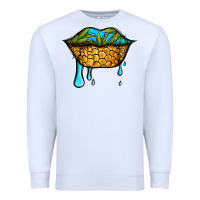 White summer vibes pineapple lips Premium Sweatshirt - Jasminsmagicworld