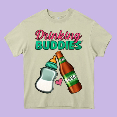 Drinking Buddies Heavy Core Tee Designed By Jasminsmagicworld