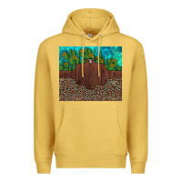 Antique Gold custom cactus and sunflowers leopard turquoise Premium Hoodie - Artiststas