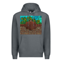 Rock custom cactus and sunflowers leopard turquoise Premium Hoodie - Artiststas