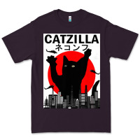Plum vintage catzilla japanese sunset style Premium Tee - artisFamous