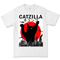 White vintage catzilla japanese sunset style Premium Tee - artisFamous