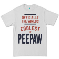 Dove Grey Officially The World's Coolest Peepaw | Mens Gift Premium Tee - artisFamous