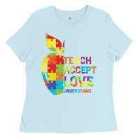 Autism Teach Accept Understand Love Ladies Tee | Teevron