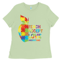 Matcha Autism Teach Accept Understand Love Ladies Tee - CowhideDigitalArt