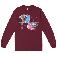 Burgundy Koalas With Tutu Long Sleeve Tee - LillyAllenDesigns