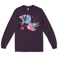 Plum Koalas With Tutu Long Sleeve Tee - LillyAllenDesigns