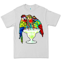 Dove Grey parrots drinking margarita hawaiian Premium Tee - artisFamous