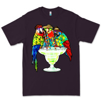Plum parrots drinking margarita hawaiian Premium Tee - artisFamous
