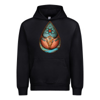 Black teardrop tooled leather bullskull earrings Urban Hoodie - Jasminsmagicworld