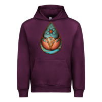 Mauve Wine teardrop tooled leather bullskull earrings Urban Hoodie - Jasminsmagicworld