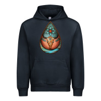 Navy teardrop tooled leather bullskull earrings Urban Hoodie - Jasminsmagicworld