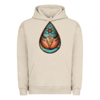 Pigment French Oak teardrop tooled leather bullskull earrings Urban Hoodie - Jasminsmagicworld