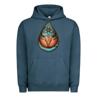 Pigment Midnight Navy teardrop tooled leather bullskull earrings Urban Hoodie - Jasminsmagicworld