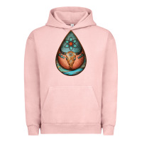 Pigment Salmon teardrop tooled leather bullskull earrings Urban Hoodie - Jasminsmagicworld