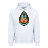 White teardrop tooled leather bullskull earrings Urban Hoodie - Jasminsmagicworld