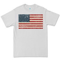 Dove Grey american flag Premium Tee - artisFamous
