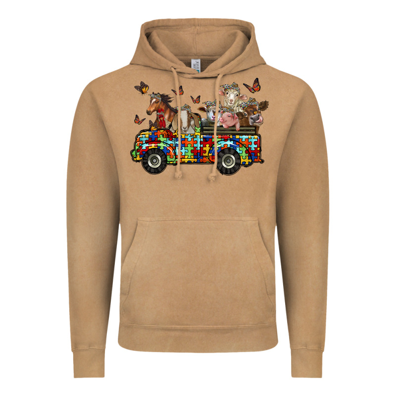 Farm Animals Autism Vintage Hoodie by RacoonDesign | Teevron