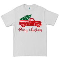 Dove Grey vintage red truck with christmas Premium Tee - artisFamous