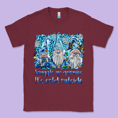 Snuggle Up Gnomies It's Coll Outside Classic Tee Designed By Barkaloodesign