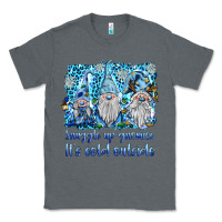 Charcoal Heather snuggle up gnomies it's coll outside Classic Tee - BarkalooDesign