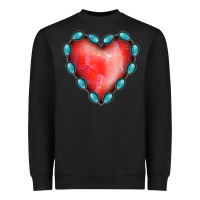 Black Gemstone Red Heart Heavyweight Sweatshirt - Jasminsmagicworld