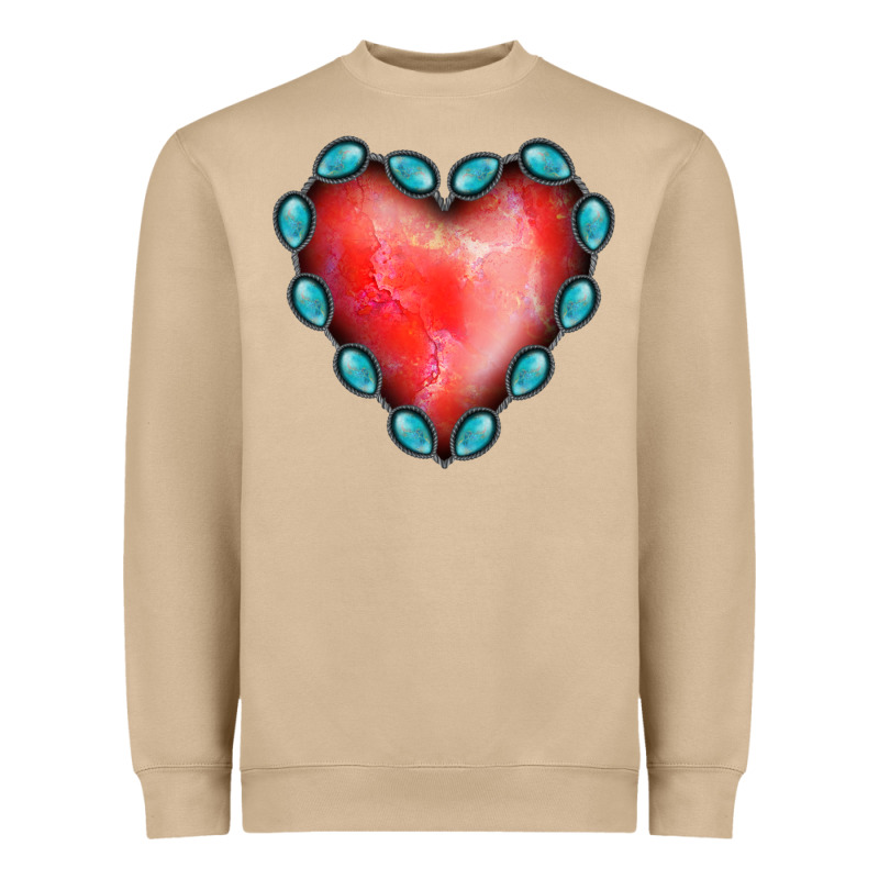 Gemstone Red Heart Heavyweight Sweatshirt by Jasminsmagicworld | Teevron