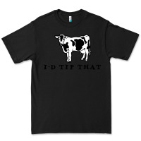 Black i'd tip that funny cow tipping design Premium Tee - artisFamous