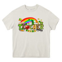 Cream St. Patrick's Day Teacher Heavy Core Tee - OliviaCreatesArt