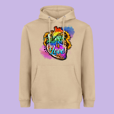 Love Is Love Pride Heavyweight Hoodie Designed By Jasminsmagicworld