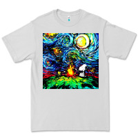 Dove Grey starry night print van gogh parody Premium Tee - artisFamous