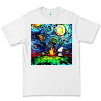 White starry night print van gogh parody Premium Tee - artisFamous