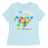Baby Blue Wear Blue For My Brother Autism Ladies Tee - CowhideDigitalArt