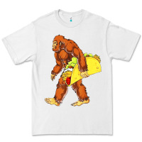White bigfoot carrying taco Premium Tee - artisFamous