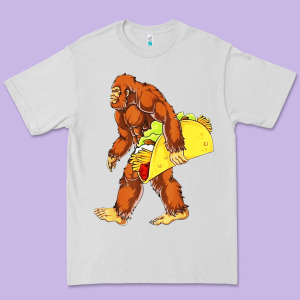 Bigfoot Carrying Taco Premium Tee Designed By Artisfamous