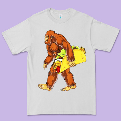 Bigfoot Carrying Taco Premium Tee Designed By Artisfamous