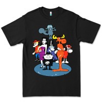 Black rocky & bullwinkle and friends Premium Tee - artisFamous