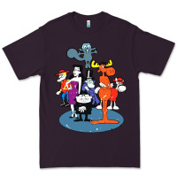 Plum rocky & bullwinkle and friends Premium Tee - artisFamous