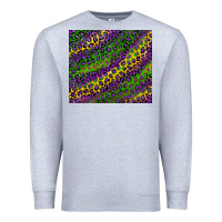Heather Grey mardi gras leopard background Premium Sweatshirt - RanaPortraitStore