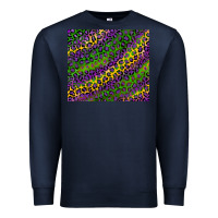 Navy mardi gras leopard background Premium Sweatshirt - RanaPortraitStore