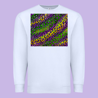 Mardi Gras Leopard Background Premium Sweatshirt Designed By Ranaportraitstore