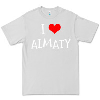Dove Grey i love almaty city Premium Tee - artisFamous