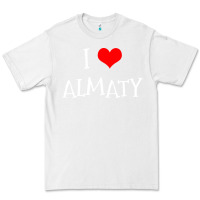 White i love almaty city Premium Tee - artisFamous