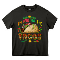 Asphalt I'm here for the tacos Heavy Core Tee - FaDigitalArtStudio