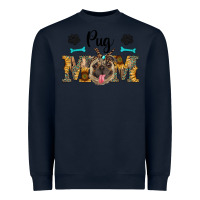 Navy western pug mom Heavyweight Sweatshirt - RanaPortraitStore