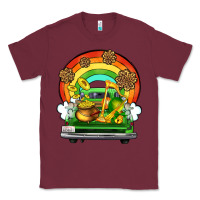 Burgundy St. Patrick's Day truck Classic Tee - OliviaCreatesArt