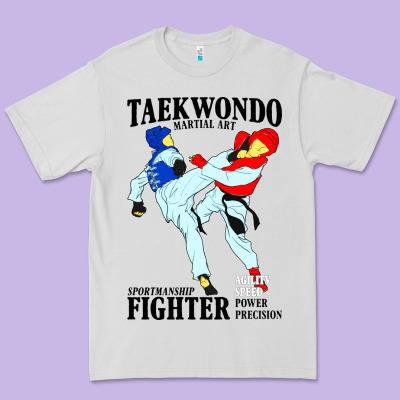 Taekwondo Sport Art Premium Tee Designed By Artisfamous