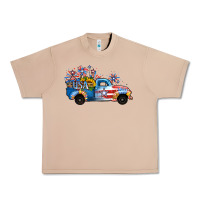 Burro USA 4th of July Sunflower Truck Urban Heavy Tee - Jasminsmagicworld